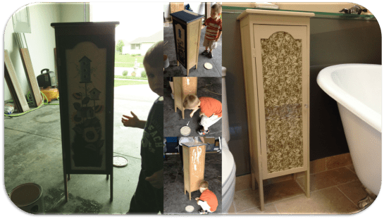 bathroom cabinet transformation