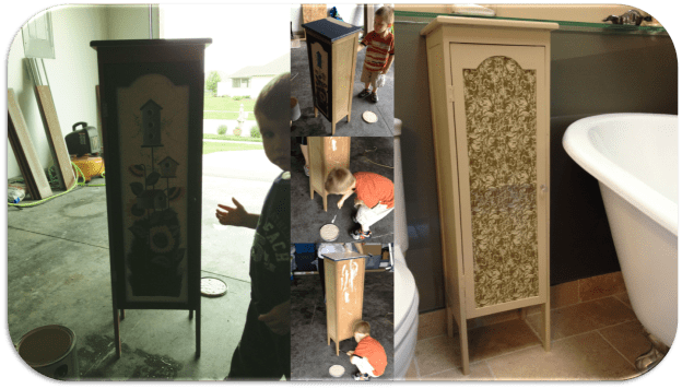 bathroom cabinet transformation