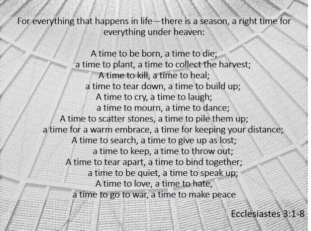 a time for everything