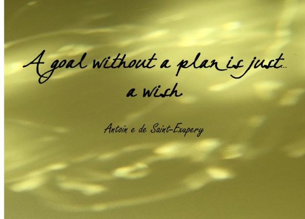 a goal without a plan is just a wish