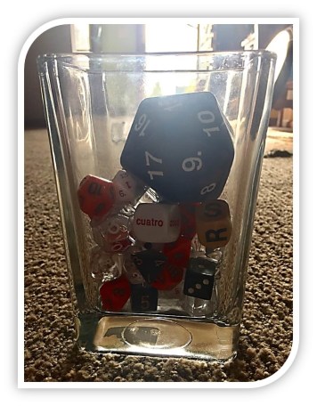 Roll of the dice jar
